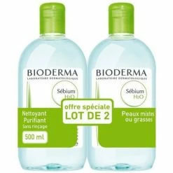 Remise 😉 Bioderma sebium solution micellaire H2O 2 x 500ml Couleur Autres 🔥